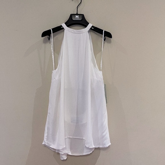 NWT A.L.C White Halter Tank Top Sz M - Picture 1 of 8